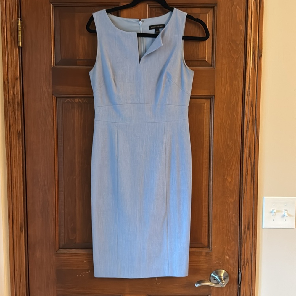 Banana Republic Elegant Blue Sleeveless Dress